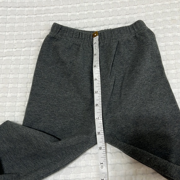 Little Girls Gray Bow Floral Lace Trim Leggings/Pants - Picture 7 of 8